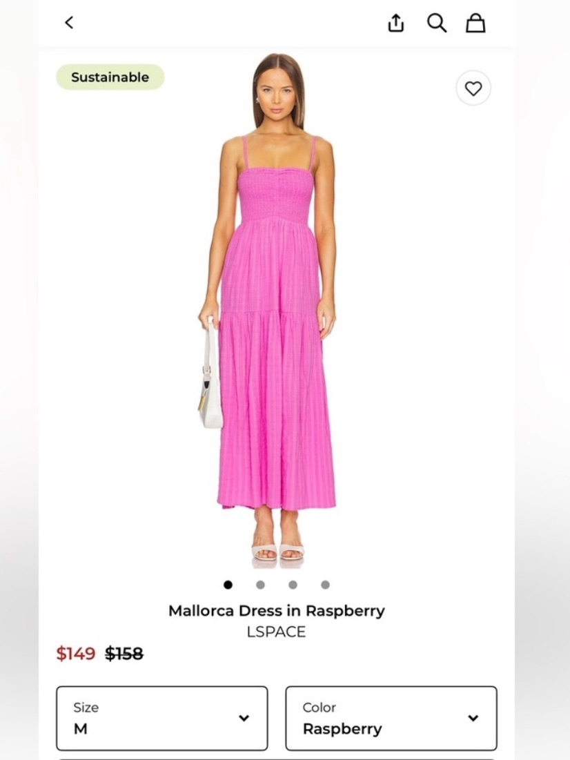 L*Space Mallorca Maxi Dress In Raspberry. Size M